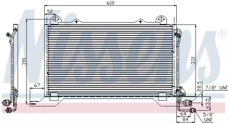 Радіатор, конденсор кондиціонера MERCEDES-BENZ E-CLASS, NISSENS (94425)
