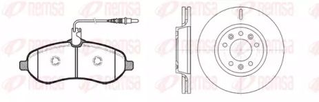 Комплект гальм, 2 диски + 4 колодки FIAT SCUDO, PEUGEOT EXPERT, REMSA (8129201)