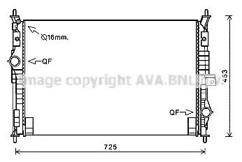 Радиатор охлаждения двигателя PEUGEOT RIFTER, CITROËN GRAND, AVA COOLING (PE2386)