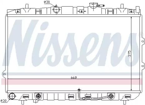 Радіатор охолодження двигуна KIA CERATO, NISSENS (66649)