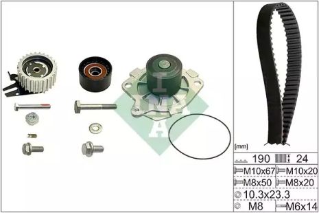 Помпа + комплект ремня ГРМ SUZUKI SX4, ALFA ROMEO, INA (530062430)