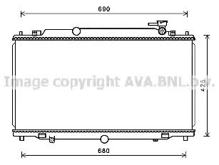 Радиатор охлаждения двигателя MAZDA 6, AVA COOLING (MZ2280)