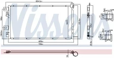 Радіатор, конденсор кондиціонера MINI MINI, NISSENS (94591)