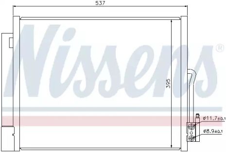 Радиатор, конденсор кондиционера VAUXHALL MERIVA, OPEL MERIVA, NISSENS (940156)