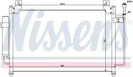 Радиатор, конденсор кондиционера MAZDA CX-7, NISSENS (940049)