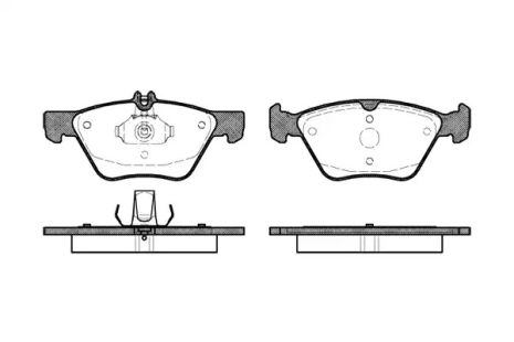 Комплект гальмівних колодок, дискове гальмо CHRYSLER CROSSFIRE, MERCEDES-BENZ E-CLASS, REMSA (060100)