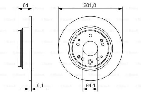 Диск гальмівний HONDA STEPWGN, BOSCH (0986479A91)