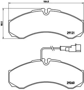 Комплект тормозных колодок, дисковый тормоз NISSAN NT400, IVECO DAILY, BREMBO (P56069)