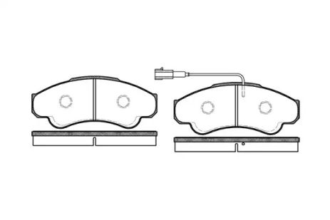 Комплект гальмівних колодок, дискове гальмо CITROËN JUMPER, PEUGEOT BOXER, REMSA (095901)