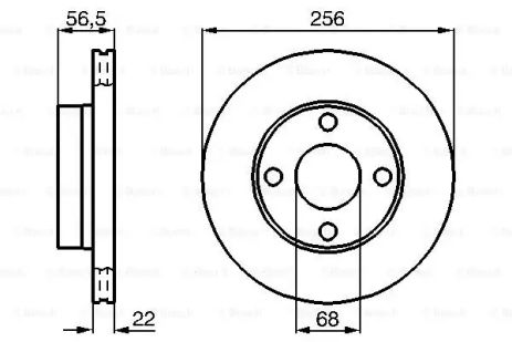 Диск тормозной AUDI 80, BOSCH (0986478550)