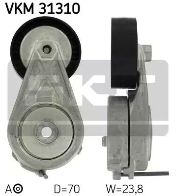 Натяжной ролик поликлинового ремня SEAT EXEO, AUDI A5, SKF (VKM31310)