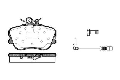 Комплект тормозных колодок, дисковый тормоз MERCEDES-BENZ C-CLASS, REMSA (044502)