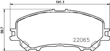 Комплект гальмівних колодок, дискове гальмо RENAULT KADJAR, NISSAN QASHQAI, BREMBO (P56100)