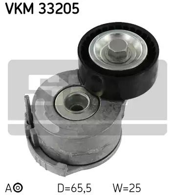 Натяжной ролик поликлинового ремня DS DS, FIAT SCUDO, SKF (VKM33205)