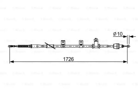 Трос ручного гальма KIA SPORTAGE, HYUNDAI ix35, BOSCH (1987482618)