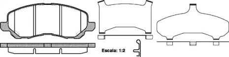 Комплект тормозных колодок, дисковый тормоз PEUGEOT 4008, CITROËN C4, REMSA (080431)