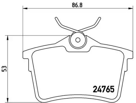 Комплект гальмівних колодок, дискове гальмо PEUGEOT 308, CITROËN BERLINGO, BREMBO (P61084)