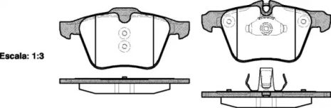 Комплект тормозных колодок, дисковый тормоз FORD MONDEO, VOLVO V60, REMSA (121700)