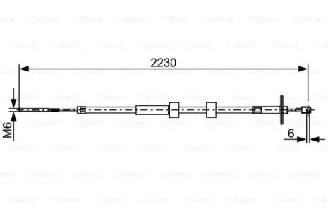 Трос ручного тормоза PUCH G-MODELL, MERCEDES-BENZ G-CLASS, BOSCH (1987482500)