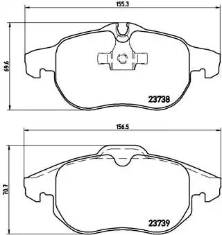 Комплект тормозных колодок, дисковый тормоз HSV VXR, CADILLAC BLS, BREMBO (P59043)