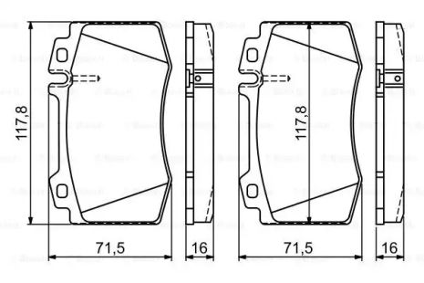 Комплект гальмівних колодок, дискове гальмо MERCEDES-BENZ S-CLASS, BOSCH (0986495278)