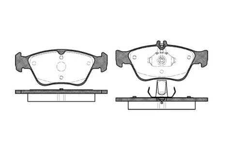 Комплект гальмівних колодок, дискове гальмо MERCEDES-BENZ CLK, REMSA (058600)