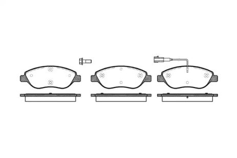 Комплект тормозных колодок, дисковый тормоз CHRYSLER DELTA, ALFA ROMEO, REMSA (086001)