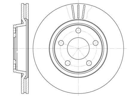 Диск тормозной VW PASSAT, VW PHAETON, REMSA (654810)