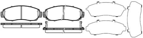 Комплект тормозных колодок, дисковый тормоз CHANGAN CS75, HONDA CROSSTOUR, REMSA (117112)