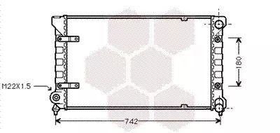 Радиатор охлаждения двигателя SEAT TOLEDO, Van Wezel (49002009)