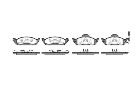 Комплект тормозных колодок, дисковый тормоз MERCEDES-BENZ M-CLASS, REMSA (069701)