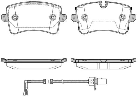 Комплект тормозных колодок, дисковый тормоз AUDI A8, REMSA (134320)