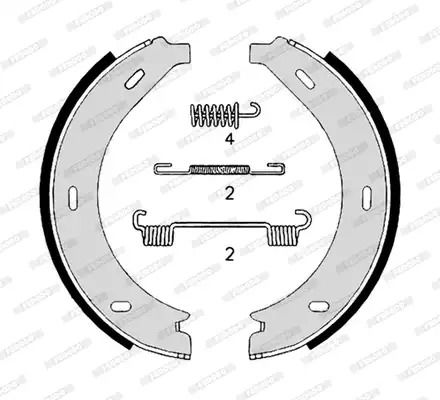 Комплект гальмівних колодок MERCEDES-BENZ V-CLASS, FERODO (FSB4306)
