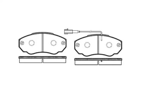 Комплект гальмівних колодок, дискове гальмо PEUGEOT BOXER, FIAT DUCATO, REMSA (096001)