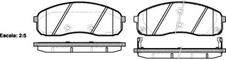 Комплект тормозных колодок, дисковый тормоз KIA CARNIVAL, REMSA (124402)