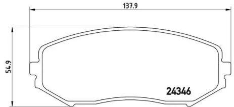 Комплект гальмівних колодок, дискове гальмо SUZUKI XL7, BREMBO (P79018)