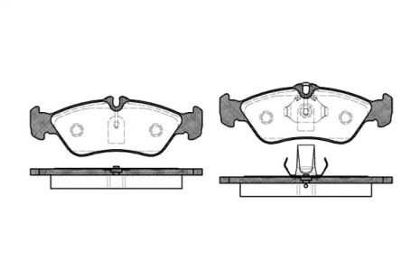 Комплект тормозных колодок, дисковый тормоз VW LT, MERCEDES-BENZ SPRINTER, REMSA (058000)