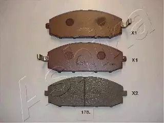 Комплект гальмівних колодок, дискове гальмо NISSAN PATROL, ASHIKA (5001178)
