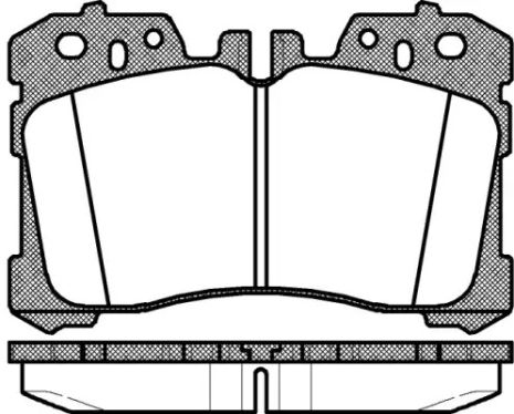 Комплект тормозных колодок, дисковый тормоз LEXUS LS, WOKING (P1220300)