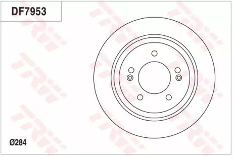 Диск гальмівний KIA OPTIMA, HYUNDAI i30, TRW (DF7953)