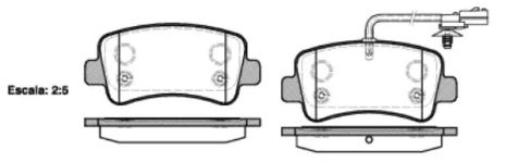 Комплект тормозных колодок, дисковый тормоз NISSAN NV400, OPEL MOVANO, REMSA (143901)