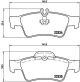 Комплект гальмівних колодок, дискове гальмо MERCEDES-BENZ E-CLASS, BREMBO (P50052)