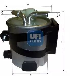 Фильтр топливный RENAULT GRAND, UFI (5543000)