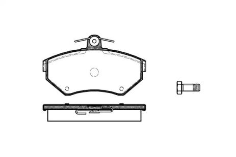 Комплект тормозных колодок, дисковый тормоз VW VENTO, AUDI A4, REMSA (063110)