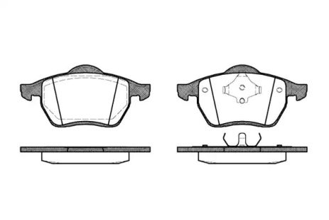 Комплект гальмівних колодок, дискове гальмо VW GOLF V, FORD GALAXY, REMSA (039000)