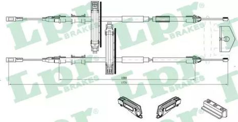 Трос ручного гальма FORD FOCUS, LPR (C0224B)