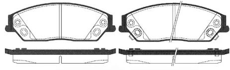Комплект тормозных колодок, дисковый тормоз BYD S6, EMGRAND EC8, REMSA (146702)