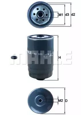 Фильтр топливный HYUNDAI GRAND, KIA OPTIMA, MAHLE/KNECHT (KC503D)