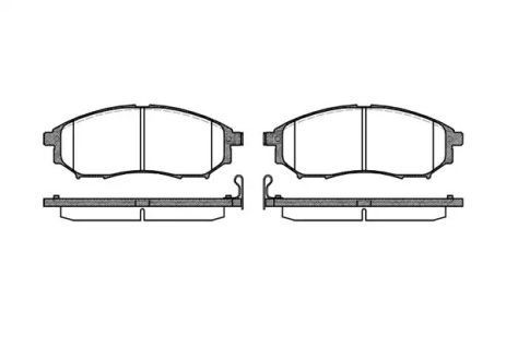 Комплект тормозных колодок, дисковый тормоз RENAULT KOLEOS, INFINITI Q70, REMSA (085214)