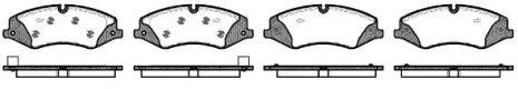 Комплект тормозных колодок, дисковый тормоз LAND ROVER, REMSA (140910)